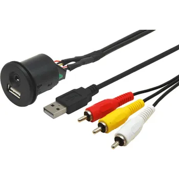 Audio kabel Aunika USB / JACK 4pólový prodlužovací kabel