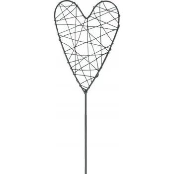 Vánoční dekorace SRDCE NA DRÁTKU KOVOVÉ 48cm