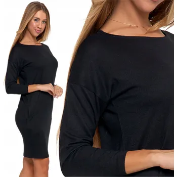 Dámské šaty MORAJ Pouzdrové Dámské Šaty Černé Mini Volný Vrch Elegantní L