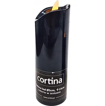 Svíčka Hřbitovní Svíčka LED 15 cm svíčka černá, Efekt plamene, Baterie součástí balení