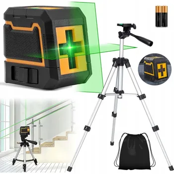 Měřící laser 4D LASEROVÁ VODVÁHA, PLOŠNÁ LASEROVÁ VODVÁHA, KŘÍŽOVÝ LASER SE STATIVEM