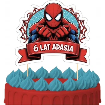 Obraz Ozdoba na dort ZÁPICH DO DORTU k narozeninám Sto Let SPIDEY Spiderman postavičky, 9 kusů