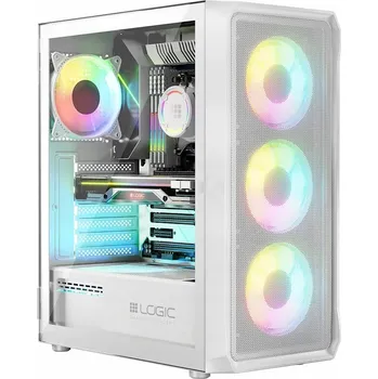 PC skříň Počítačová Skříň Logic Concept AT-PORTOS-20-0000000-0002 Midi Tower, bílá