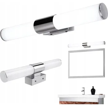 Nástěnné svítidlo NÁSTĚNNÁ LED LAMPA NAD ZRCADLO NÁBYTKOVÁ SKŘÍŇKA 16W VODĚODOLNÁ 40 CM STŘÍBRNÁ