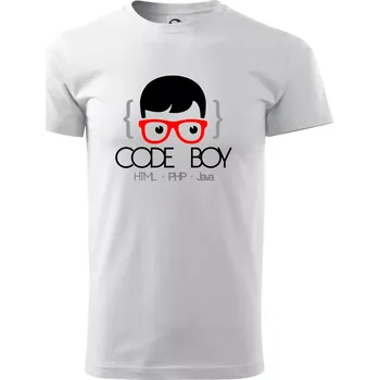 Pánské tričko Code Boy - Triko extra velké (5-8XL) - 6XL ( Bílá )