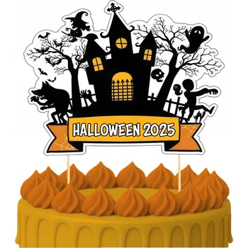 Obraz ZÁPICH DO DORTU Narozeninová Sto Let HALLOWEEN DUCHOVÉ DÝNĚ POSTAVY OZDOBY 6