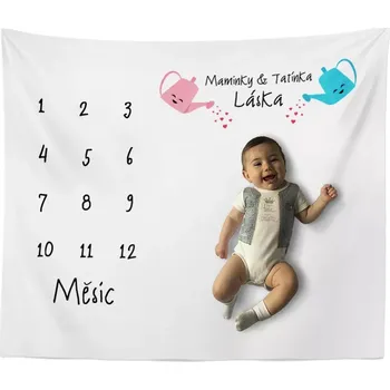 deka Sablio Milníková deka Maminky a tatínka láska: 100x100 cm