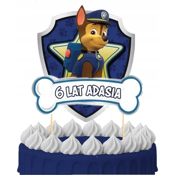 Obraz ZÁPICH DO DORTU Narozeninový Sto let CHASE Tlapková patrola PES POSTAVY TOPPERY 1