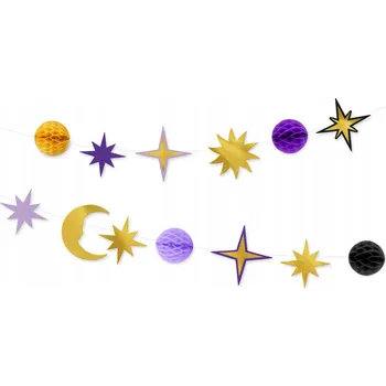 GIRLANDA SVATOONDŘEJSKÁ NOC 200 CM KOULE HVĚZDY DEKORACE PÁRTY ZÁBAVA ANDRZEJKOVÁ