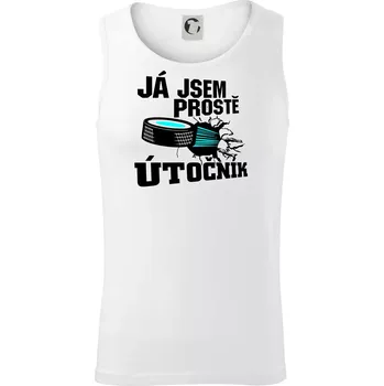 Já jsem prostě útočník (hokej) - Tílko pánské Core - XL ( Bílá )