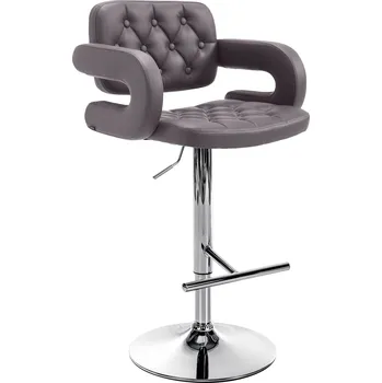 Barová židle LRCZ Barová židle Dublin imitace kůže Barva: krém, Barva rámu: chrom