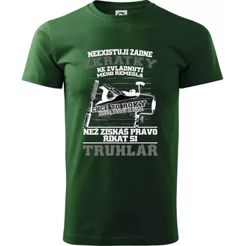 Pánské tričko Truhlář zkratky - Triko extra velké (5-8XL) - 6XL ( Lahvově zelená )