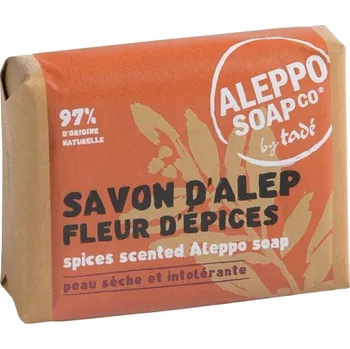 Koupelová kosmetika Tuhé mýdlo Aleppo olivovo-vavřínové KOŘENĚNÉ 100g Tadé, 97% přírodní