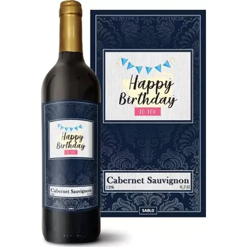 Víno Sablio Červené víno Happy Birthday to you : 0,75 l