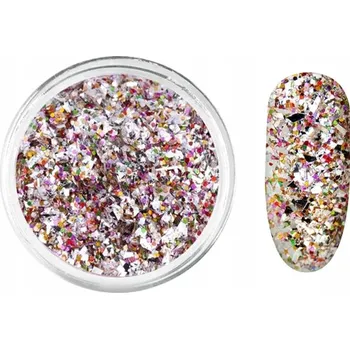 Třpytky na nehty Smash Effect, jemné částečky Č. 4