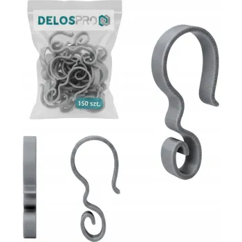 Obraz Háčky na okap pro světelné řetězy, girlandy a dekorace, šedé, 150 ks V3