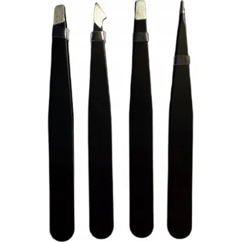 Kosmetická pinzeta Pinzeta na úpravu obočí, sada 4 ks pinzeta, profesionální, přesné pouzdro