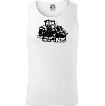 Holky, traktor stojí víc než bávo - Tílko pánské Core - S ( Bílá )
