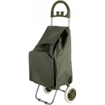 Nákupní taška Nákupní vozík s taškou na kolečkách a rámem, 40 l, zelený