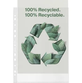 Euroobaly U Esselte - A4, recyklované, matné, 70 mic, 100 ks