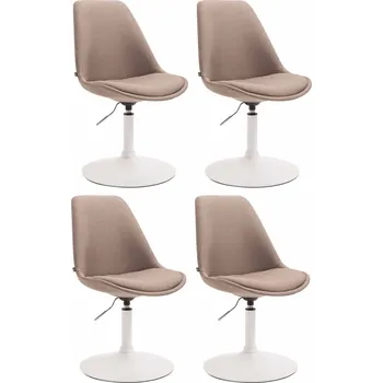 Barová židle LRCZ Sada 4 jídelních židlí Maverick látka Barva: šedá, Barva rámu: chrom