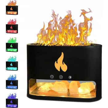 Zvlhčovač vzduchu ZVHLČOVAČ VZDUCHU DIFUZÉR NOČNÍ LAMPA EFEKT PLAMENE, LED USB, IMITACE KRBU