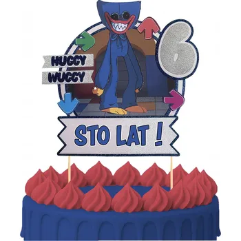 Obraz ZÁPICH DO DORTU Narozeninový Sto let HUGGY WUGGY POSTAVY TOPPERY 6