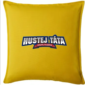 Polštář Hustej táta 100% - Polštář 50x50 - 50x50 - Pouze potah ( Žlutá )