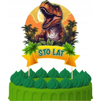 Obraz ZÁPICH DO DORTU Narozeninový Sto let DINOSAURUS DINOSAUŘI Postavy TOPPERY 6