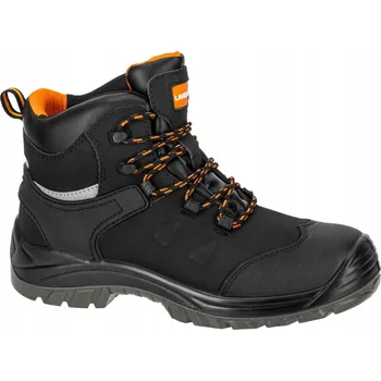 Pracovní obuv Nubukové kotníkové boty černo-oranžové, S3 SRA, velikost 46