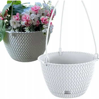 Květináč Bílý plast Květináč DTU24 27 cm x 27 x 17 cm