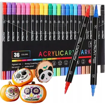 36x SADA AKRYLOVÝCH FIXY , SADA OBOUSTRANNÝCH MIX FIXY