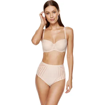 Kalhotky Dámské kalhotky GORTEKS Luna high waist panty with wide band BEIGE 42