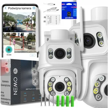 IP kamera Kopulovitá (dome) IP kamera VENKOVNÍ KAMERA DVA OBJEKTIVY WIFI 8MPx APLIKACE ICSEE DUO IP KAMERA PRO VENKOVNÍ MONITORING 8 Mpx