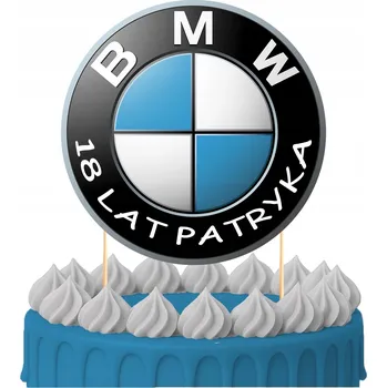 Obraz ZÁPICH DO DORTU Narozeninová Oslava Sto Let BMW AUTO Postavičky na Dort 3 Kusy