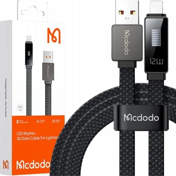 Datový kabel Kabel McDodo USB - Apple Lightning, 1,2 m, černý