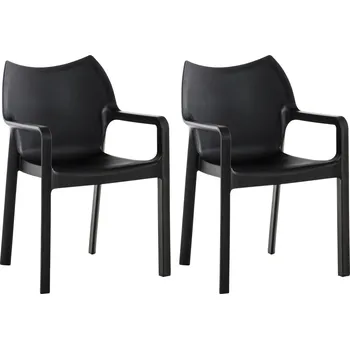 Barová židle LRCZ Sada 2 stohovacích židlí Diva Barva: černá