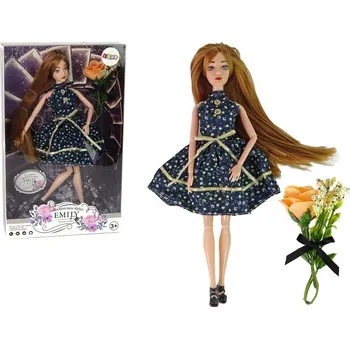 Panenka PANENKA EMILY MÓDNÍ V ŠATECH S KYTICÍ KVĚTIN MÓDNÍ PŘEHLÍDKA DÁREK