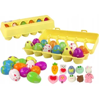 Velikonoční dekorace Sada Velikonoční Vajíčka Squishy 12 Kusů
