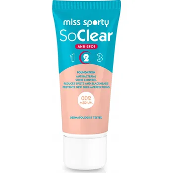 Přípravek na tvář Miss Sporty So Clear Anti-Spot 2 002 Medium podkladová báze na obličej 30 ml