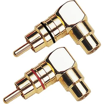 Audio kabel Cinch 90° krátký ACV 30.4300-01