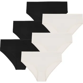 Kalhotky DÁMSKÉ BAVLNĚNÉ KALHOTKY KALHOTKY HLADKÉ KLASICKÉ SET 6-BALENÍ MORAJ XL