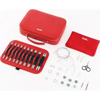 Jehlice KnitPro Karbonz Élan - luxusní set vyměnitelných jehlic (KnitPro Karbonz Élan Premium Gift Set)