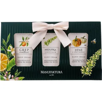 Kosmetická sada Manufaktura Dárková sada TRIO pečujících krémů na ruce