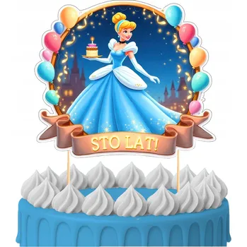 Obraz ZÁPICH DO DORTU Narozeninový sto let POPELKA PRINCEZNA POSTAVY TOPPERY 6