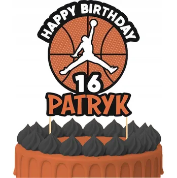 Obraz ZÁPICH DO DORTU Narozeninový Sto let BASKETBAL NBA JORDAN POSTAVY TOPPERY 6