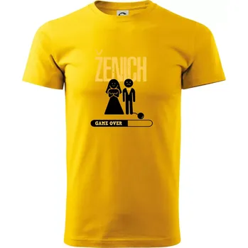 Drink team ženich - Triko extra velké (5-8XL) - 8XL ( Žlutá )