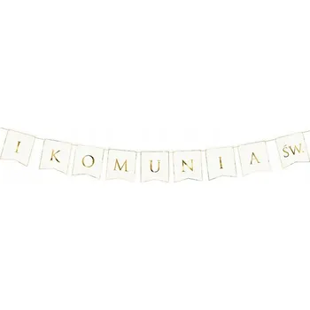 Banner PartyDeco I Svaté Přijímání 15 x 133 cm bílo-zlatý