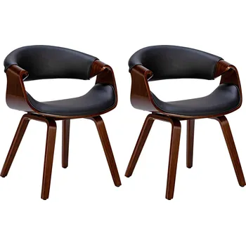 Barová židle LRCZ Sada 2 jídelních židlí Foley Barva: dub/krém, Materiál: Tkanina