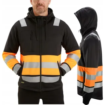 Pánská mikina Elastická reflexní mikina s kapucí na zip SNICKERS 8038 HIVIS